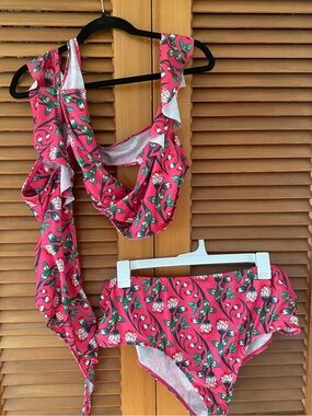SHEIN Floral “Frida Kahlo” Wrap Around Two-Piece Bikini Set